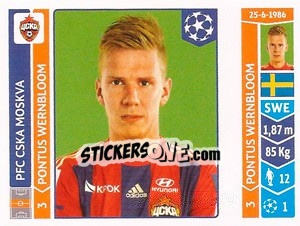Sticker Pontus Wernbloom - UEFA Champions League 2014-2015 n. 387 - Panini