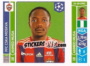 Sticker Ahmed Musa - UEFA Champions League 2014-2015 n. 390 - Panini