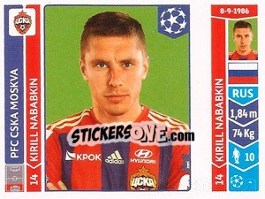 Sticker Kirill Nababkin - UEFA Champions League 2014-2015 n. 394 - Panini