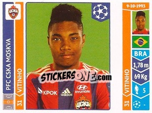 Figurina Vitinho - UEFA Champions League 2014-2015 n. 398 - Panini