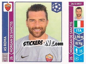 Sticker Morgan De Sanctis - UEFA Champions League 2014-2015 n. 399 - Panini