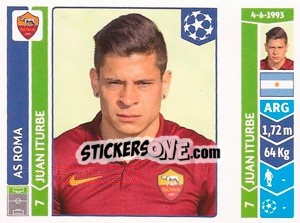 Sticker Juan Iturbe - UEFA Champions League 2014-2015 - Panini