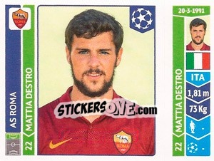 Sticker Mattia Destro - UEFA Champions League 2014-2015 n. 416 - Panini