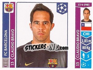 Sticker Claudio Bravo - UEFA Champions League 2014-2015 n. 417 - Panini