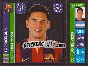 Sticker Lionel Messi - UEFA Champions League 2014-2015 n. 426 - Panini