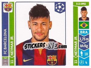 Sticker Neymar Jr. - UEFA Champions League 2014-2015 n. 427 - Panini