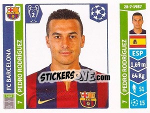 Figurina Pedro Rodríguez - UEFA Champions League 2014-2015 - Panini