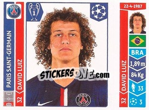 Sticker David Luiz - UEFA Champions League 2014-2015 - Panini