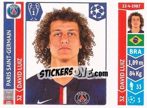 Sticker David Luiz - UEFA Champions League 2014-2015 n. 438 - Panini