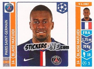 Sticker Blaise Matuidi - UEFA Champions League 2014-2015 n. 442 - Panini
