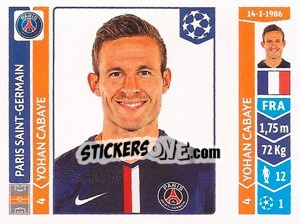 Sticker Yohan Cabaye - UEFA Champions League 2014-2015 n. 450 - Panini