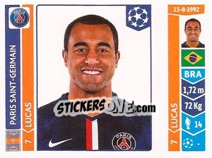 Sticker Lucas Moura - UEFA Champions League 2014-2015 n. 451 - Panini