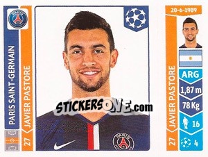 Sticker Javier Pastore - UEFA Champions League 2014-2015 n. 452 - Panini