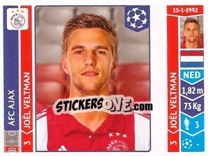 Sticker Joël Veltman - UEFA Champions League 2014-2015 - Panini