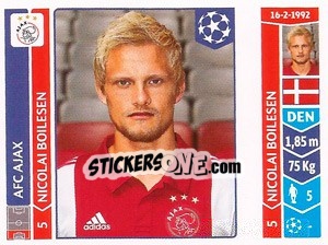 Sticker Nicolai Boilesen - UEFA Champions League 2014-2015 n. 457 - Panini