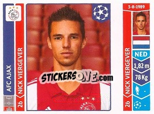 Sticker Nick Viergever - UEFA Champions League 2014-2015 n. 459 - Panini