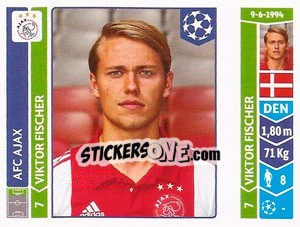Sticker Viktor Fischer - UEFA Champions League 2014-2015 - Panini