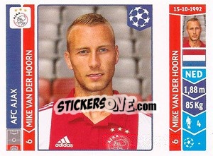 Sticker Mike van der Hoorn - UEFA Champions League 2014-2015 n. 465 - Panini