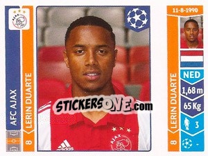 Sticker Lerin Duarte - UEFA Champions League 2014-2015 n. 467 - Panini