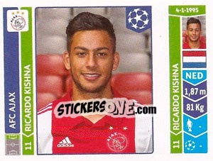 Sticker Ricardo Kishna - UEFA Champions League 2014-2015 n. 468 - Panini