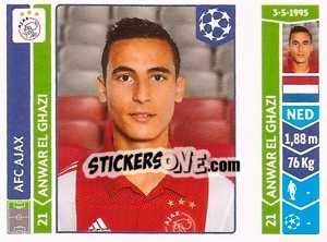 Sticker Anwar El Ghazi - UEFA Champions League 2014-2015 - Panini