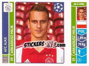 Sticker Arkadiusz Milik - UEFA Champions League 2014-2015 n. 470 - Panini