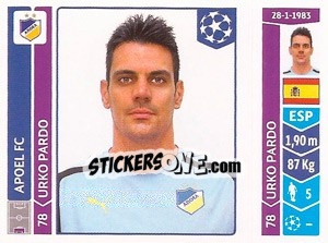 Cromo Urko Pardo - UEFA Champions League 2014-2015 - Panini