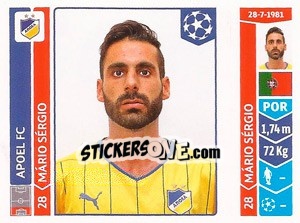 Sticker Mário Sérgio - UEFA Champions League 2014-2015 - Panini