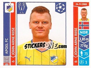 Figurina John Arne Riise - UEFA Champions League 2014-2015 - Panini