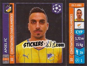 Sticker Constantinos Charalambides - UEFA Champions League 2014-2015 - Panini