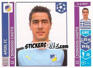 Sticker Dionisios Chiotis - UEFA Champions League 2014-2015 n. 482 - Panini