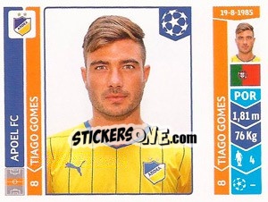 Cromo Tiago Gomes - UEFA Champions League 2014-2015 n. 485 - Panini