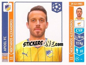 Sticker Nektarios Alexandrou - UEFA Champions League 2014-2015 - Panini