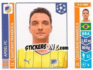 Sticker Gustavo Manduca - UEFA Champions League 2014-2015 n. 487 - Panini