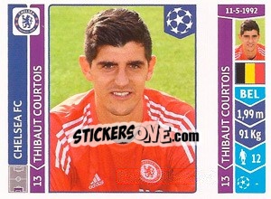 Sticker Thibaut Courtois - UEFA Champions League 2014-2015 n. 489 - Panini