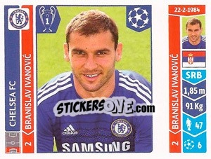 Sticker Branislav Ivanovic - UEFA Champions League 2014-2015 n. 490 - Panini