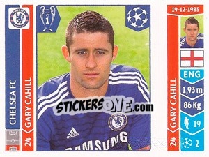 Sticker Gary Cahill - UEFA Champions League 2014-2015 n. 492 - Panini