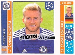 Sticker André Schürrle - UEFA Champions League 2014-2015 n. 496 - Panini