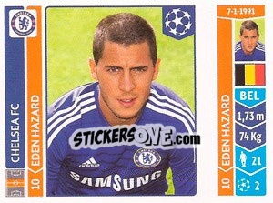 Sticker Eden Hazard - UEFA Champions League 2014-2015 n. 498 - Panini