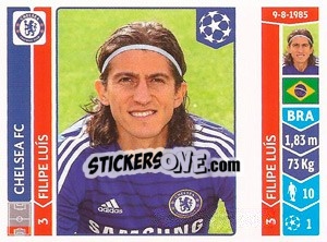 Sticker Filipe Luís - UEFA Champions League 2014-2015 n. 501 - Panini