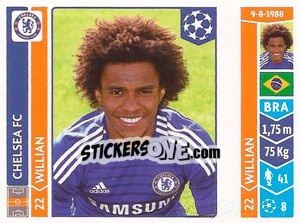 Sticker Willian - UEFA Champions League 2014-2015 n. 504 - Panini