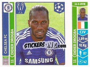 Sticker Didier Drogba - UEFA Champions League 2014-2015 n. 506 - Panini