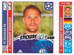 Sticker Benedikt Höwedes - UEFA Champions League 2014-2015 n. 510 - Panini