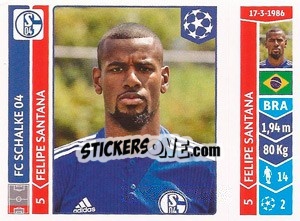 Sticker Felipe Santana - UEFA Champions League 2014-2015 n. 519 - Panini