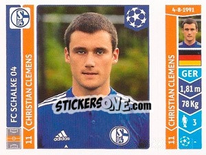 Cromo Christian Clemens - UEFA Champions League 2014-2015 n. 521 - Panini