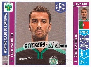 Sticker Rui Patrício - UEFA Champions League 2014-2015 - Panini