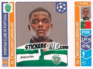 Sticker William Carvalho - UEFA Champions League 2014-2015 n. 531 - Panini