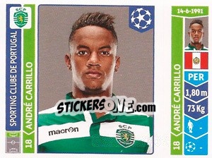 Sticker André Carrillo - UEFA Champions League 2014-2015 n. 533 - Panini