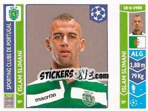 Sticker Islam Slimani - UEFA Champions League 2014-2015 n. 542 - Panini