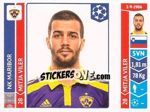 Sticker Mitja Viler - UEFA Champions League 2014-2015 n. 547 - Panini